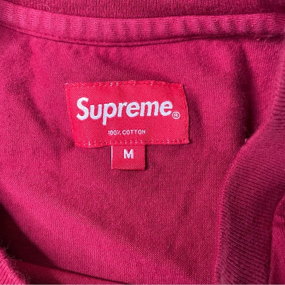 Supreme Red Color Long Sleeve Graphic T-Shirt Mens Medium Size - Picture 4 of 5